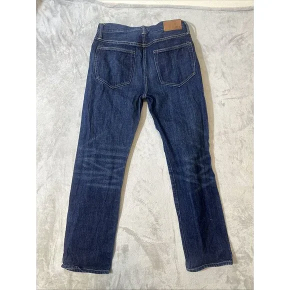 AE77 The Loose Japanese Selvedge Jeans Men’s 28x32 Dark Wash Button Fly Denim - Picture 7 of 10